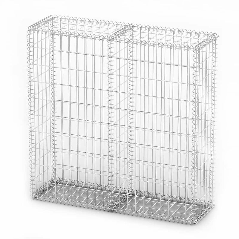 vidaXL gabion kosár fedéllel horganyzott drótból 100 x 100 x 30 cm