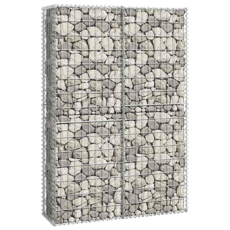 vidaXL gabion kosár fedéllel horganyzott drótból 150 x 100 x 30 cm
