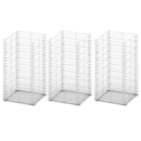 vidaXL  3 db gabion kosár horganyzott drótból 25 x 25 x 50 cm