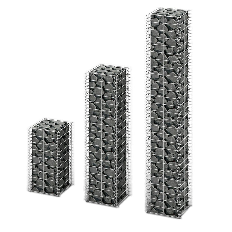 vidaXL  3 db gabion kosár horganyzott drótból