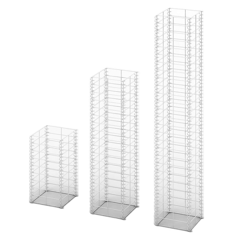 vidaXL  3 db gabion kosár horganyzott drótból