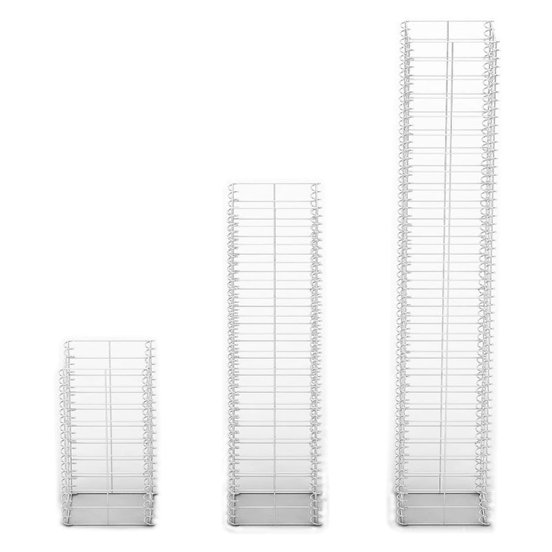 vidaXL  3 db gabion kosár horganyzott drótból