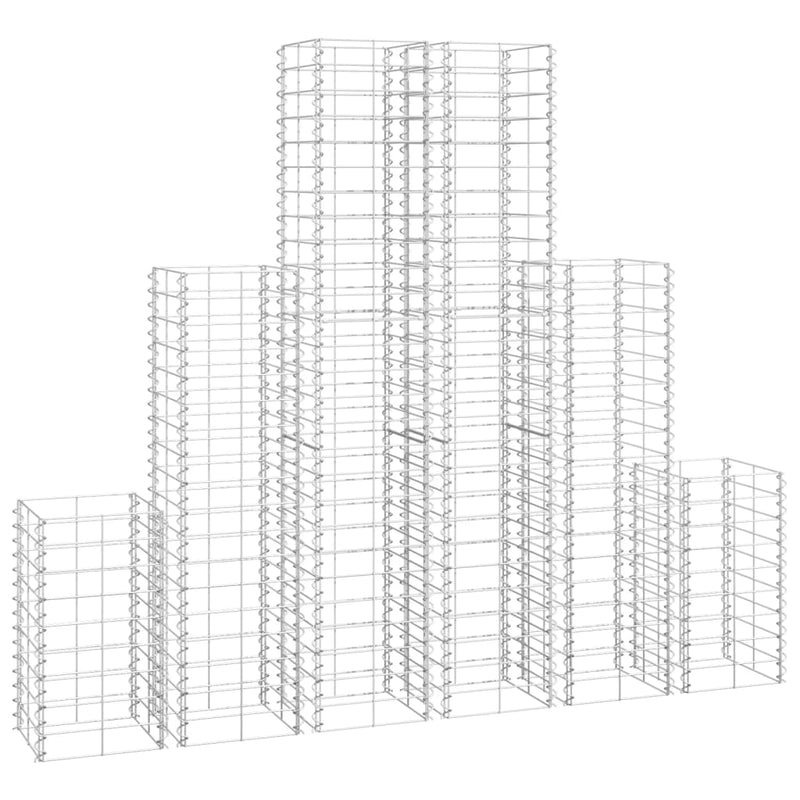 vidaXL 6 db gabion kosár horganyzott drótból