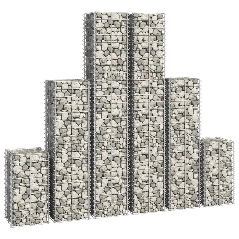 vidaXL 6 db gabion kosár horganyzott drótból