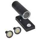 vidaXL LED Fal Lámpa Rozsdamentes Acél Henger Alakú Fekete Érzékelő