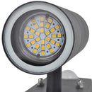 vidaXL LED Fal Lámpa Rozsdamentes Acél Henger Alakú Fekete Érzékelő