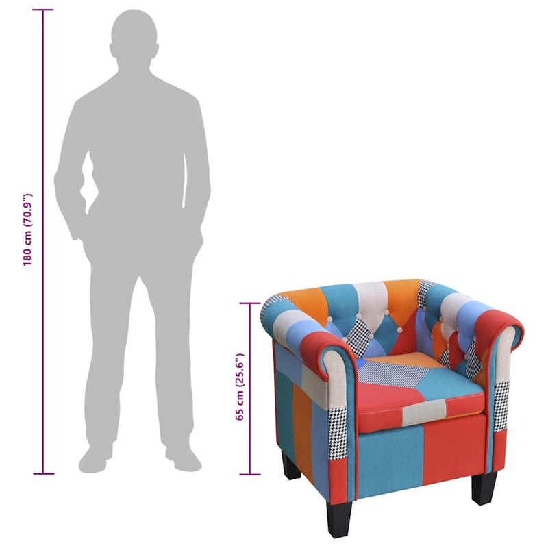 vidaXL foltvarrott dizájnú fotel