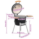 Kamado Barbecue Grill Füstölő Kerámia 76 cm