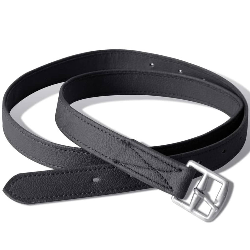 Lovaglás Nyereg Készlet 16 "Valódi Bőr Fekete 14 cm 5-az-1- be