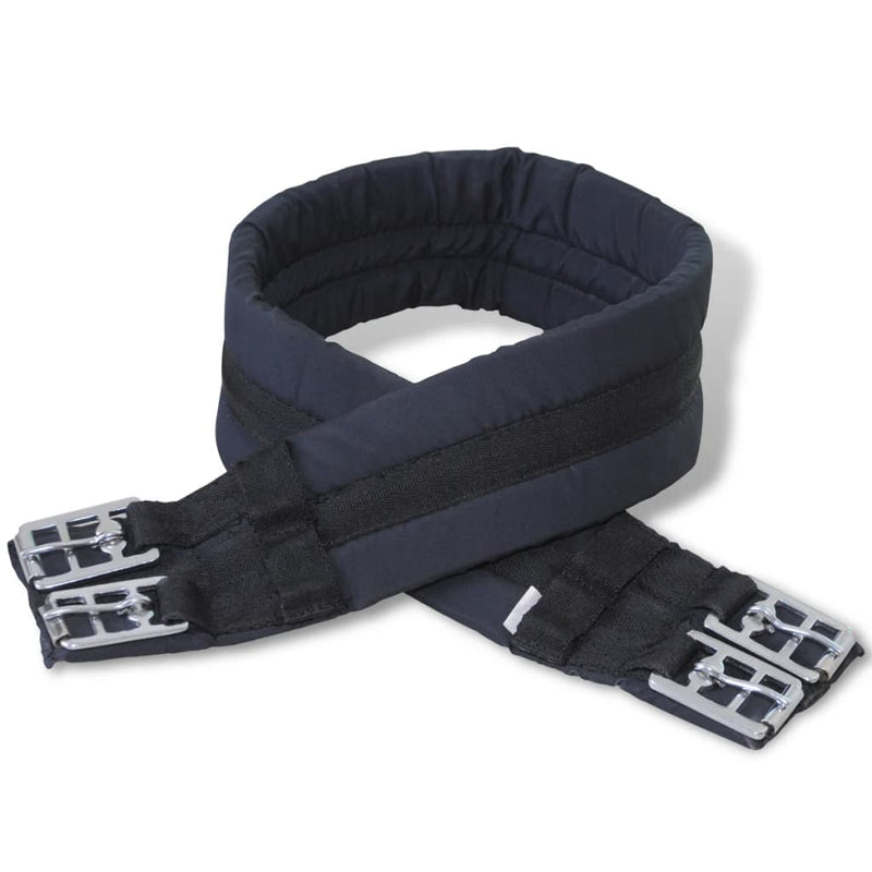 Lovaglás Nyereg Készlet 16 "Valódi Bőr Fekete 14 cm 5-az-1- be