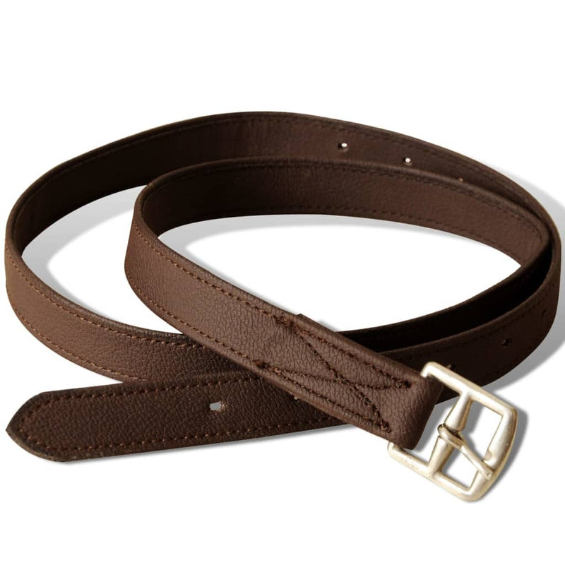 Lovaglás Nyereg Készlet 16 "Valódi Bőr Barna 14 cm 5-az-1- be