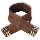 Lovaglás Nyereg Készlet 17,5 "Valódi Bőr Barna 12 cm 5-az-1- be