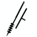vidaXL Kézi Föld Fúró Auger Bit 100 mm Dupla Csigával Fekete Acél