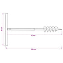 vidaXL Kézi Föld Fúró Auger Bit 100 mm Dupla Csigával Fekete Acél