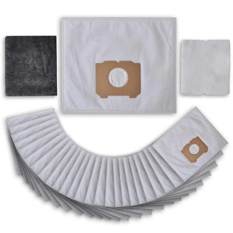 vidaXL 25 db-os porszívózsák szűrőkkel AEG, Progress és Tornado porszívókhoz