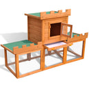 vidaXL kültéri nagyméretű nyúlketrec/kisállatketrec egy házikóval