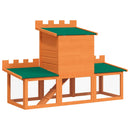 vidaXL kültéri nagyméretű nyúlketrec/kisállatketrec egy házikóval