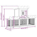vidaXL kültéri nagyméretű nyúlketrec/kisállatketrec egy házikóval