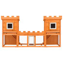 vidaXL kültéri nagyméretű nyúlketrec/kisállatketrec két házikóval