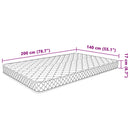 vidaXL memóriahabos matrac 200 x 140 x 17 cm puha