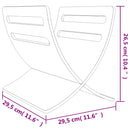 vidaXL természetes színű fa folyóirattartó állvány