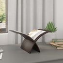 vidaXL barna fa folyóirattartó állvány