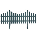 vidaXL 17 db zöld gyepszegély 10 m