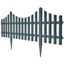 vidaXL 17 db zöld gyepszegély 10 m