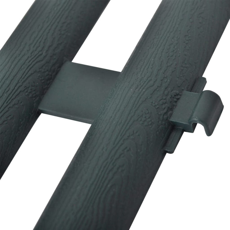 vidaXL 17 db zöld gyepszegély 10 m