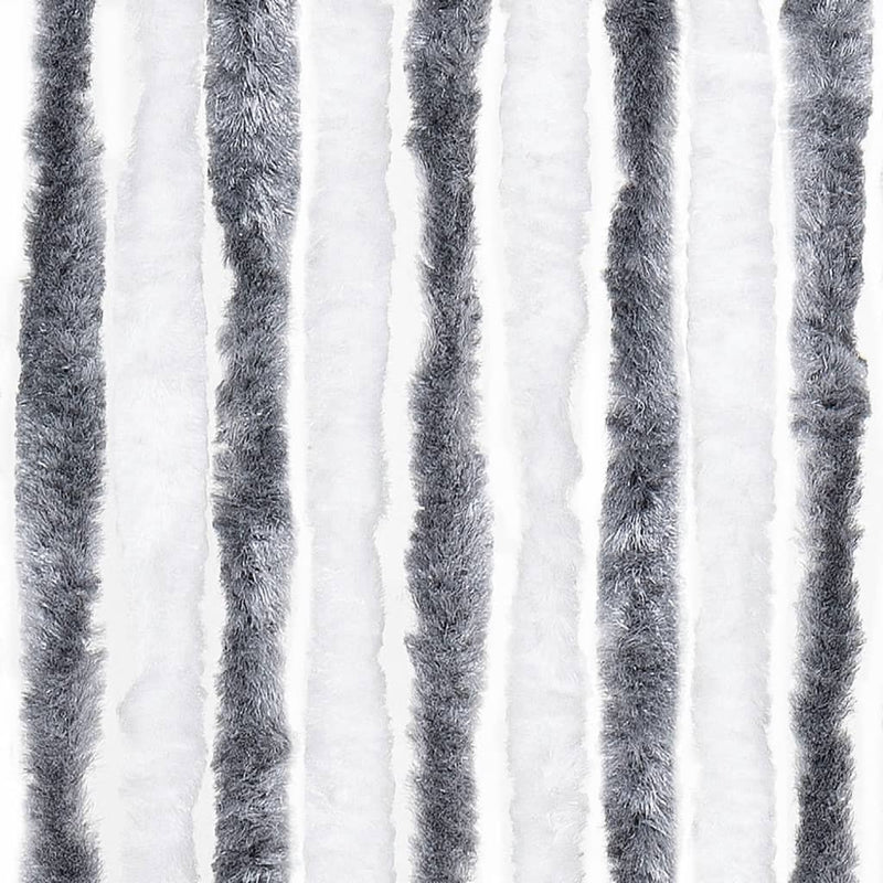 vidaXL szürke és fehér zsenília rovarfüggöny 90 x 220 cm