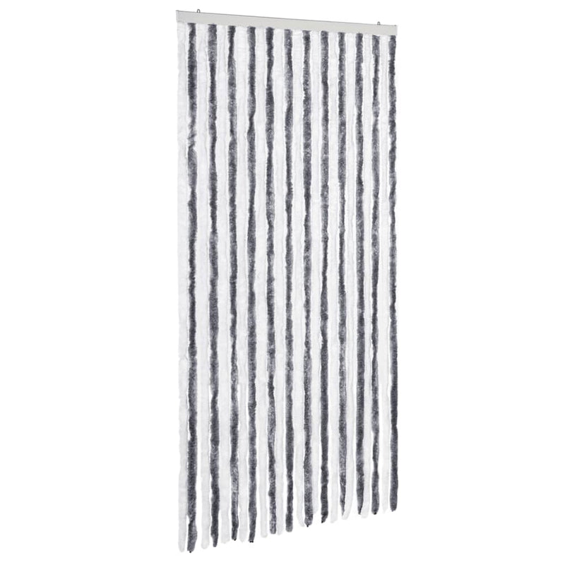vidaXL szürke és fehér zsenília rovarfüggöny 100 x 220 cm
