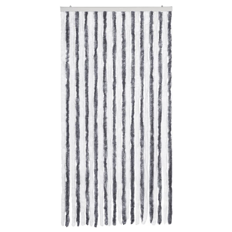 vidaXL szürke és fehér zsenília rovarfüggöny 100 x 220 cm