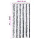 vidaXL szürke és fehér zsenília rovarfüggöny 100 x 220 cm