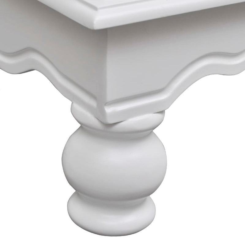 vidaXL 2 ajtós 1 fiókos fehér fa szekrény