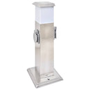 Rozsdamentes Acél Kert Foglalat Oszlop Lámpával