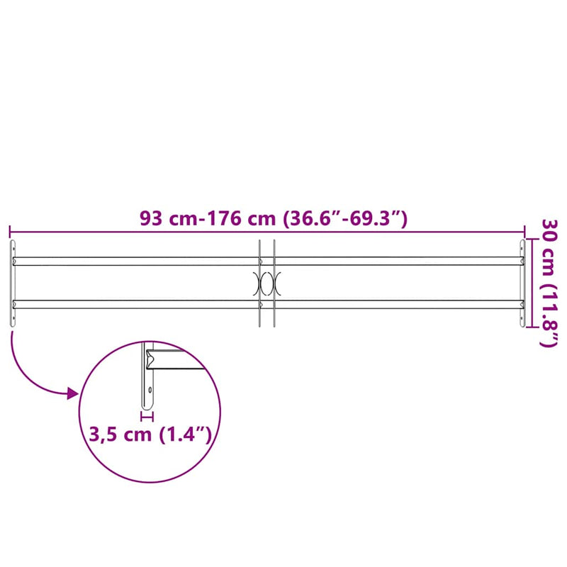 2 keresztrudas állítható biztonsági rács ablakra 1000-1500 mm