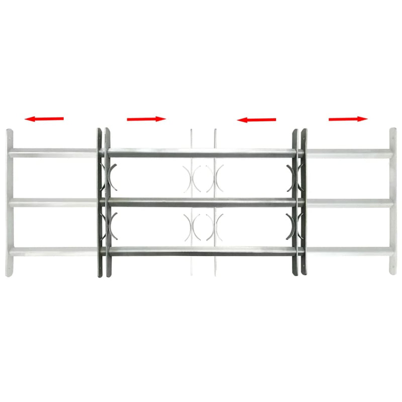 3 keresztrudas állítható biztonsági rács ablakra 700-1050 mm