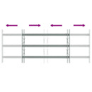 3 keresztrudas állítható biztonsági rács ablakra 700-1050 mm