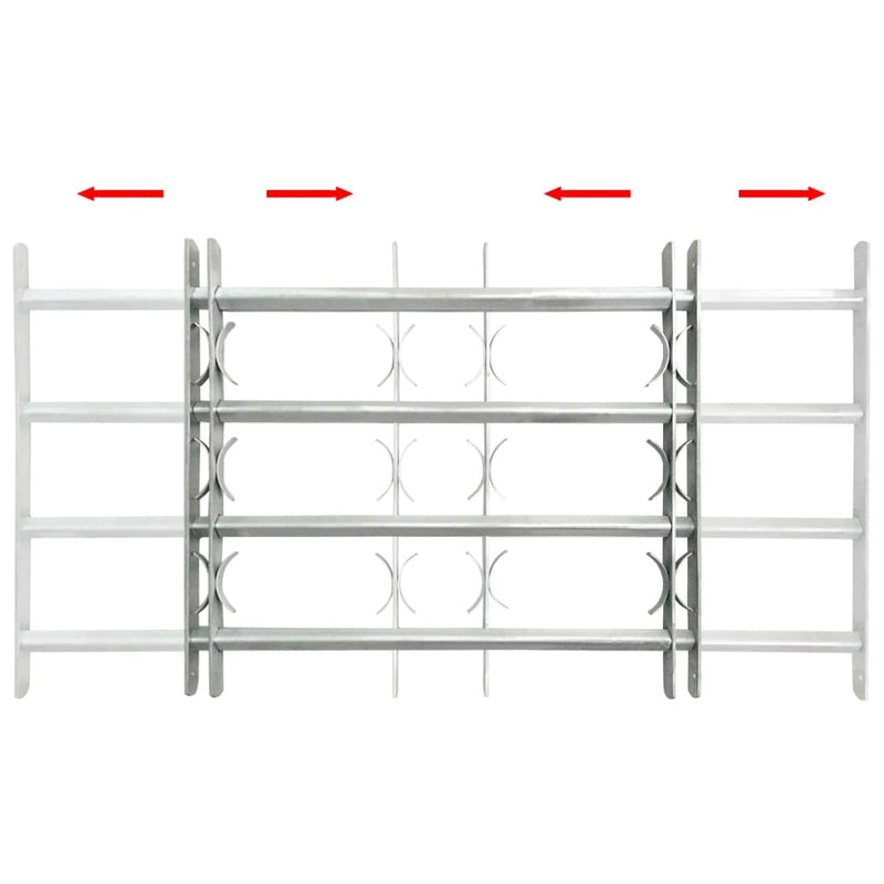 4 keresztrudas állítható biztonsági rács ablakra 500-650 mm