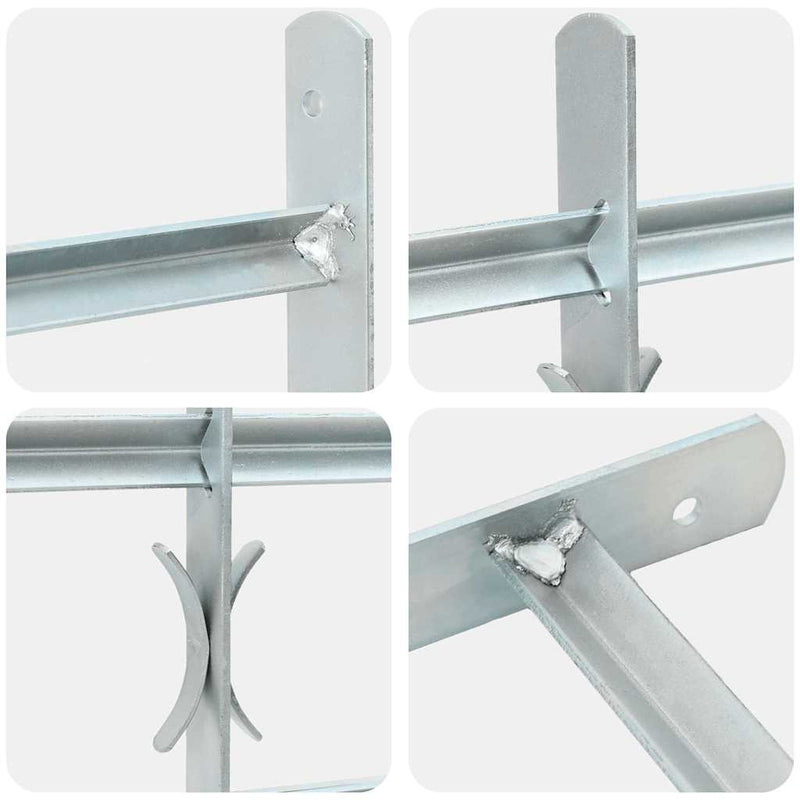 4 keresztrudas állítható biztonsági rács ablakra 500-650 mm