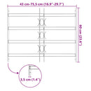 4 keresztrudas állítható biztonsági rács ablakra 500-650 mm