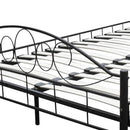 vidaXL fekete fém ágy matraccal 180 x 200 cm