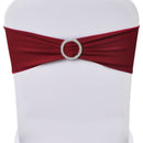 25 db bordó nyújtható dekoratív székpánt gyémántos csattal