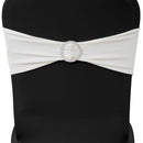 25 db krémszínű nyújtható dekoratív székpánt gyémántos csattal