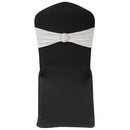 25 db krémszínű nyújtható dekoratív székpánt gyémántos csattal