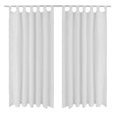 2 db fehér mikroszatén függöny karikákkal 140 x 245 cm