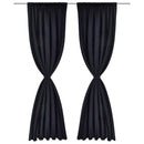 2 db fekete sötétítőfüggöny nyílással 135 x 245 cm
