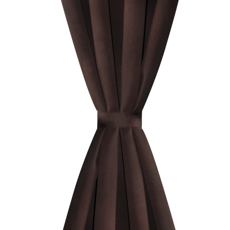 2 db barna sötétítőfüggöny fémkarikákkal 135 x 245 cm