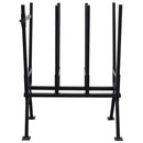 Fekete porszórt famegmunkáló fűrészállvány