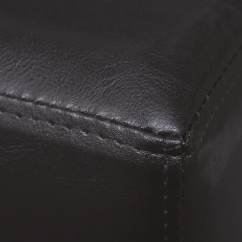 vidaXL sötétbarna műbőr pad 139,5 cm
